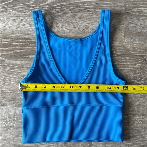 Lululemon Power Pivot Tank Ribbed Crop Top Reversible Poolside Blue - Picture 4 of 6